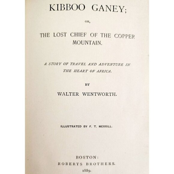 1889 Kibboo Ganey Wentworth 1st Edition Victorian HC Book Africa Adventure WHBS - Picture 3 of 9